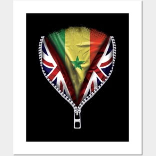 Senegalese Flag  Senegal Flag British Flag Ripped Open - Gift for Senegalese From Senegal Posters and Art